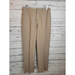 Vtg US Army Trousers Tan Officer Military Uniform Durable Press Men's Size 34x32